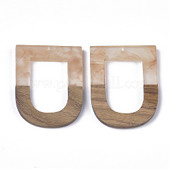 Pendentifs en bois de résine et de noyer&nbsp;RESI-S358-49