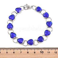 Bracelets à maillons en acier inoxydable 304 et verre pour femmes&nbsp;GL-T001-01A