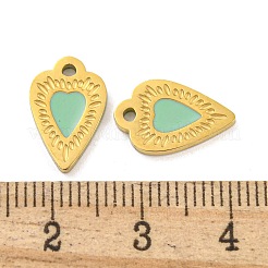 Breloques en émail en acier inoxydable chirurgical 316&nbsp;STAS-M073-42A-02G