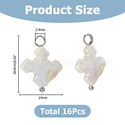 16 Stück Anhänger aus natürlicher Keshi-Perle&nbsp;PALLOY-HS00046