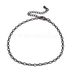 Bracelets à chaîne gourmette en laiton plaqué rack pour femmes&nbsp;BJEW-G735-16B