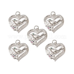 Pendenti in ottone con pavé di zirconi cubici in ottone&nbsp;KK-E068-VB009
