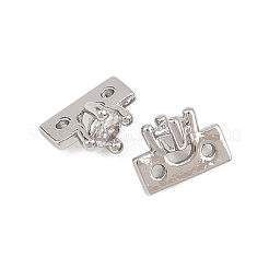Messing-Pavé-Abstandshalter mit klarem Zirkonia&nbsp;KK-H538-09P