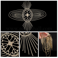 Kopfbedeckung aus Strass-Mesh&nbsp;OHAR-WH0021-47G