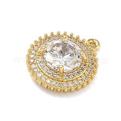 Pendentifs avec zircon cubiques à micro-pavés en laiton&nbsp;KK-C254-01C-G