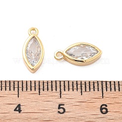 Messing micro pave klar zirkonia charme&nbsp;KK-G516-27G
