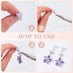 Boucles d'oreilles à tige en alliage de 5 couleur&nbsp;FIND-SP0005-60A