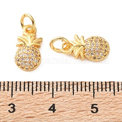 Latón micro pavimenta claro cubic zirconia encantos&nbsp;KK-D111-01G