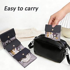 6 pochette en cuir PU avec fermeture à pression et revêtement en PVC.&nbsp;ABAG-WH0072-036A