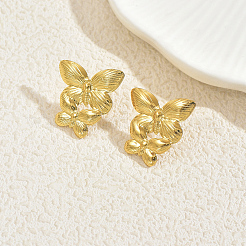 Boucles d'oreilles papillon stud en acier inoxydable&nbsp;TM3279