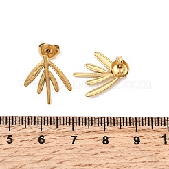 Pendientes de hoja de acero inoxidable 304&nbsp;EJEW-K268-52G