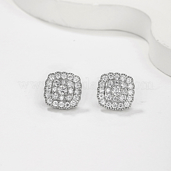 925 Ohrstecker aus Sterlingsilber mit Moissanit-Pavé für Damen&nbsp;CR3655