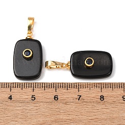Natürlichen Obsidian Anhänger&nbsp;G-P628-01G-05