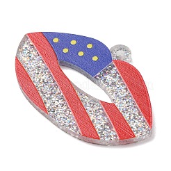 Anhänger aus transparentem Acryl mit Aufdruck zum Unabhängigkeitstag&nbsp;OACR-B055-02A