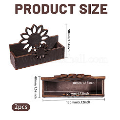 Porte-cartes de visite en bois&nbsp;ODIS-WH0030-248B