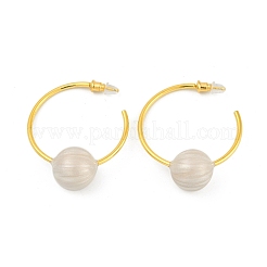 Pendientes de aro redondos de latón esmaltado para mujer&nbsp;EJEW-Q391-35G-03