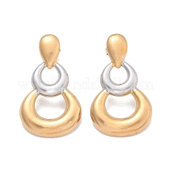 Pendientes colgantes de calabaza de dos tonos de acero inoxidable 304&nbsp;EJEW-C142-15PG
