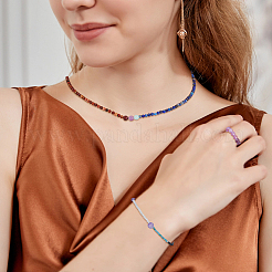 DIY-Set zur Herstellung eines Stretcharmbands aus natürlichen Amethyst-Rundperlen&nbsp;G-FI0001-17