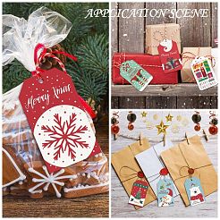 Cartes d'affichage de cordon de papier kraft de thème de noël rectangle&nbsp;CDIS-K003-02F