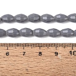 Fili di perline di vetro opaco tinta unita&nbsp;LS-GLAA-N071-01A-C11