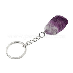 Porte-clés pépites de fluorite naturelle&nbsp;G-N0326-101