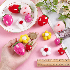 20 Stück 7 Stile handgemachtes Wollfilz-Ornament&nbsp;DIY-NB0014-85