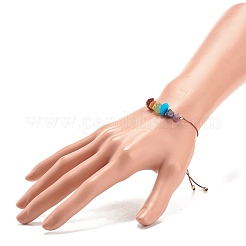 Braccialetto di perline in pietra mista naturale e sintetica&nbsp;BJEW-JB07985-01