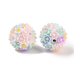 Handgefertigte leuchtende Polymer Clay Strass-Perlen&nbsp;CLAY-H003-04A
