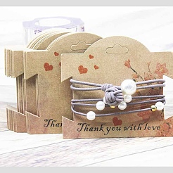 Cartes d'affichage en papier kraft&nbsp;CDIS-WH0024-05K