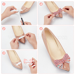 2 Stück Polyester-Schuhdekoration mit Schleife&nbsp;AJEW-FG0003-77