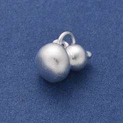 925 Sterling Silber mattierte massive Kürbis-Anhänger&nbsp;STER-D300-21S