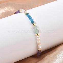 Stretch-Armbänder aus natürlichen grünen Aventurin-&nbsp;BJEW-JB13711
