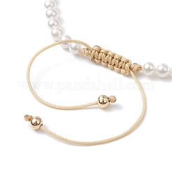 Bracelets de perles tressées en perles de coquillage&nbsp;BJEW-JB11479-03