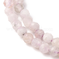 Hilos de cuentas de jade lila natural facetadas&nbsp;G-RM241221-B1
