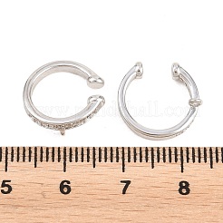 Messingmikropavé mit klaren Zirkonia-Ohrmanschetten&nbsp;KK-Z158-06P