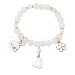 2 Stück 2 Stile Stretch-Armbänder mit runden Glasperlen&nbsp;BJEW-JB11867