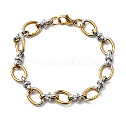 Ovale Gliederkettenarmbänder aus 304 Edelstahl für Damen&nbsp;BJEW-D377-01A