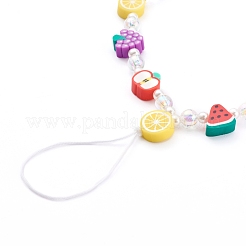 Cinghie mobili con perline di frutta in argilla polimerica&nbsp;X-HJEW-JM00413-01