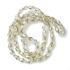 Trasparenti perle di vetro placca fili&nbsp;GLAA-K064-03A-PL01