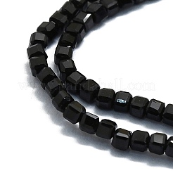 Natürliche schwarze Turmalin Perlen Stränge&nbsp;G-P457-B01-02D