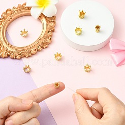 8 Stück 8 Stile Messing Micro Pave Zirkonia European Beads&nbsp;KK-CJ0004-04