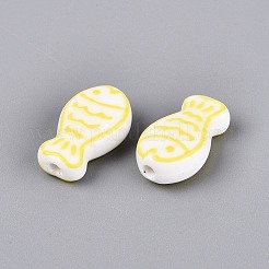 Porcelaine à la main des perles en céramique&nbsp;PORC-Q005-05H