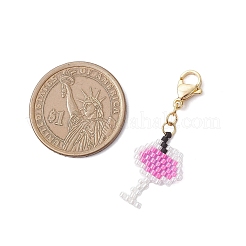 6 pz 6 stili decorazioni pendenti con perline di vetro fatte a mano&nbsp;HJEW-MZ00356
