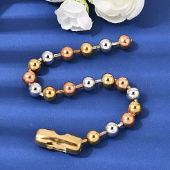 Braccialetti con perline rotonde in acciaio inossidabile 304 per donne e uomini&nbsp;BJEW-K240-10B