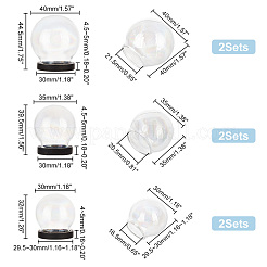 6 ensemble de 3 couvercles de dôme en verre irisé de style&nbsp;DJEW-PH0001-26A