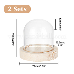 Couvercle de dôme en verre&nbsp;DJEW-WH0034-54B