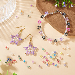 2 sachet de 200 perles de verre transparentes&nbsp;GLAA-TA0003-44H