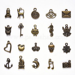 Pendentifs en alliage de style tibétain&nbsp;TIBEP-YW0001-07AB