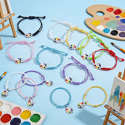 16 pulsera de cordón de poliéster encerado de 8 colores&nbsp;BJEW-PH02028