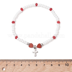 Braccialetti con piccoli ciondoli in acciaio inossidabile 304&nbsp;BJEW-MZ00325-02